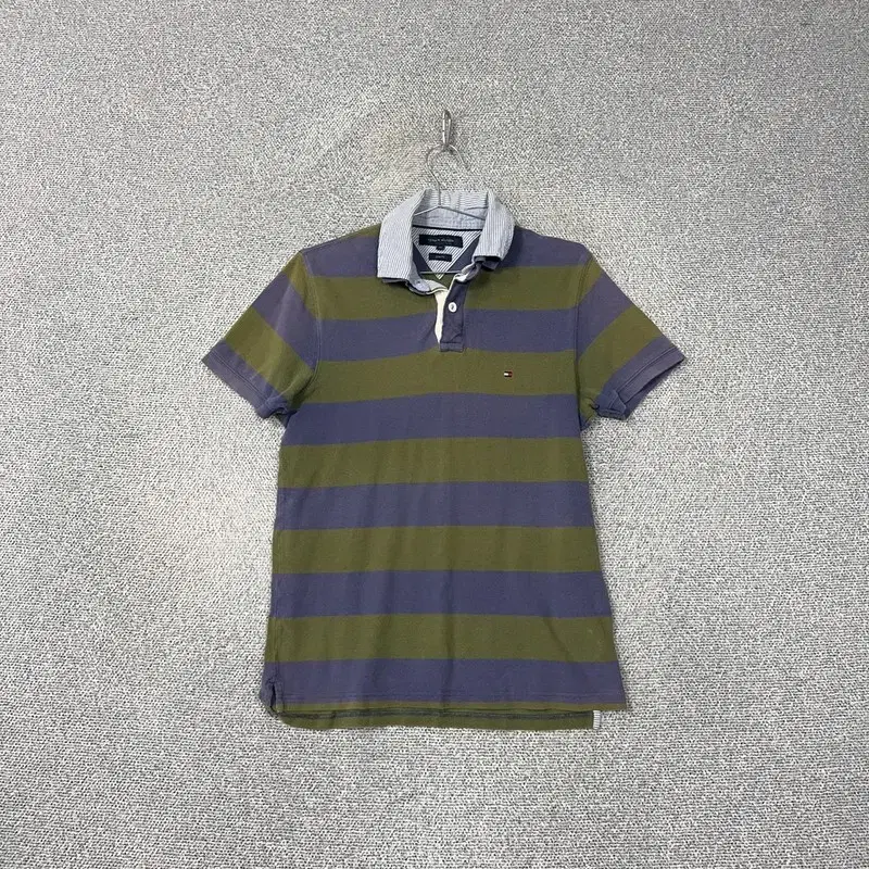 Tommy Hilfiger Striped Khaki Short Sleeve Karati M