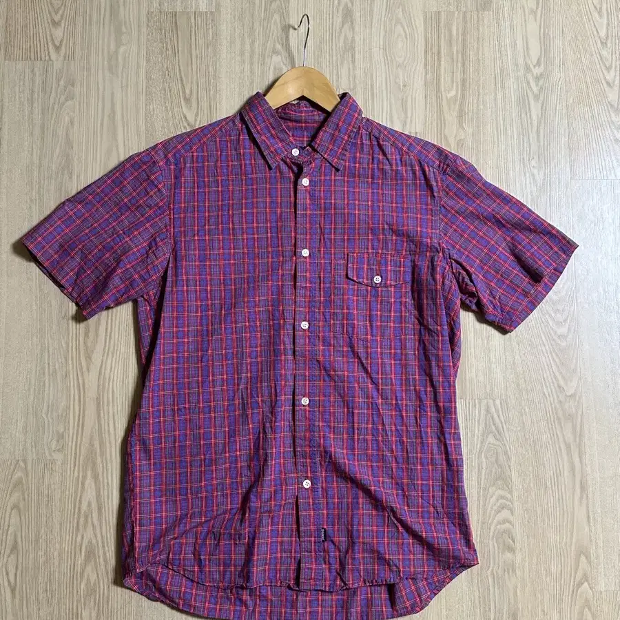 90s stussy shirt 스투시 체크셔츠