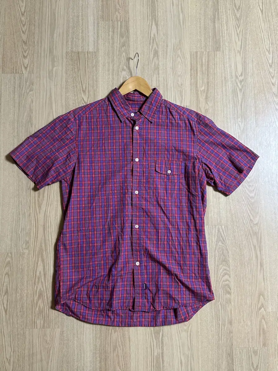 90s stussy shirt 스투시 체크셔츠