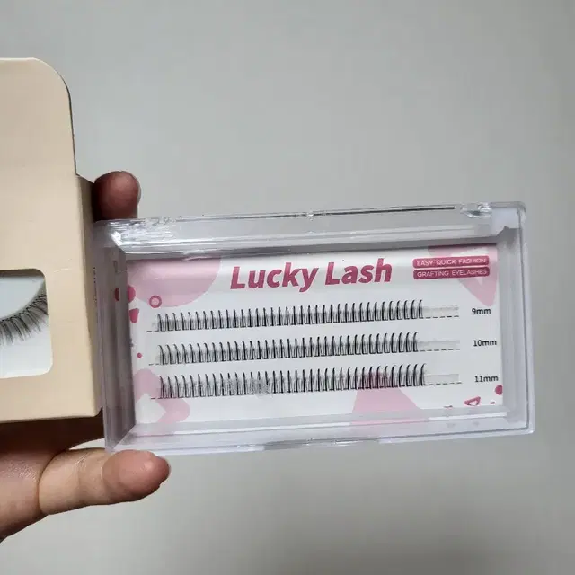 라뮤끄 인조속눈썹 2호 감쪽같지, 엘스몰 lucky lash 9mm