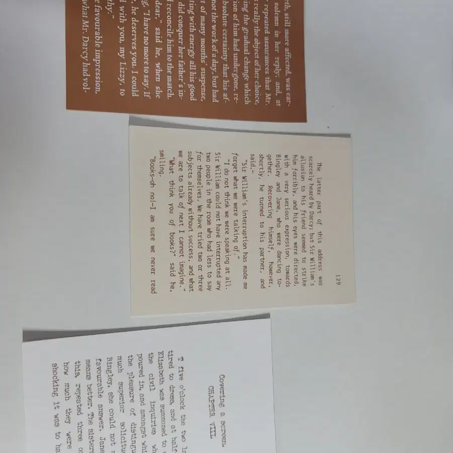 [로즈에베르]오만과편견 원서 브라운 떡메 3종 각 5매씩 총15매