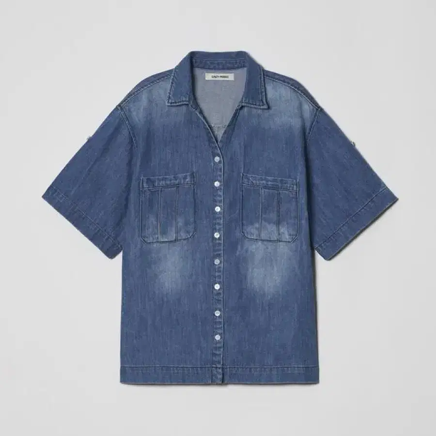 솔티페블 데님셔츠 DENIM SHORT SLEEVE SHIRT