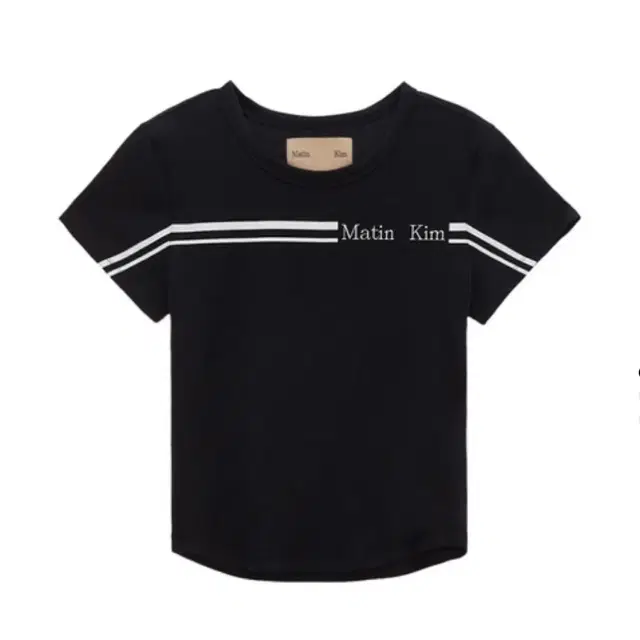 마뗑킴 HORIZON MATIN CROP TOP IN BLACK