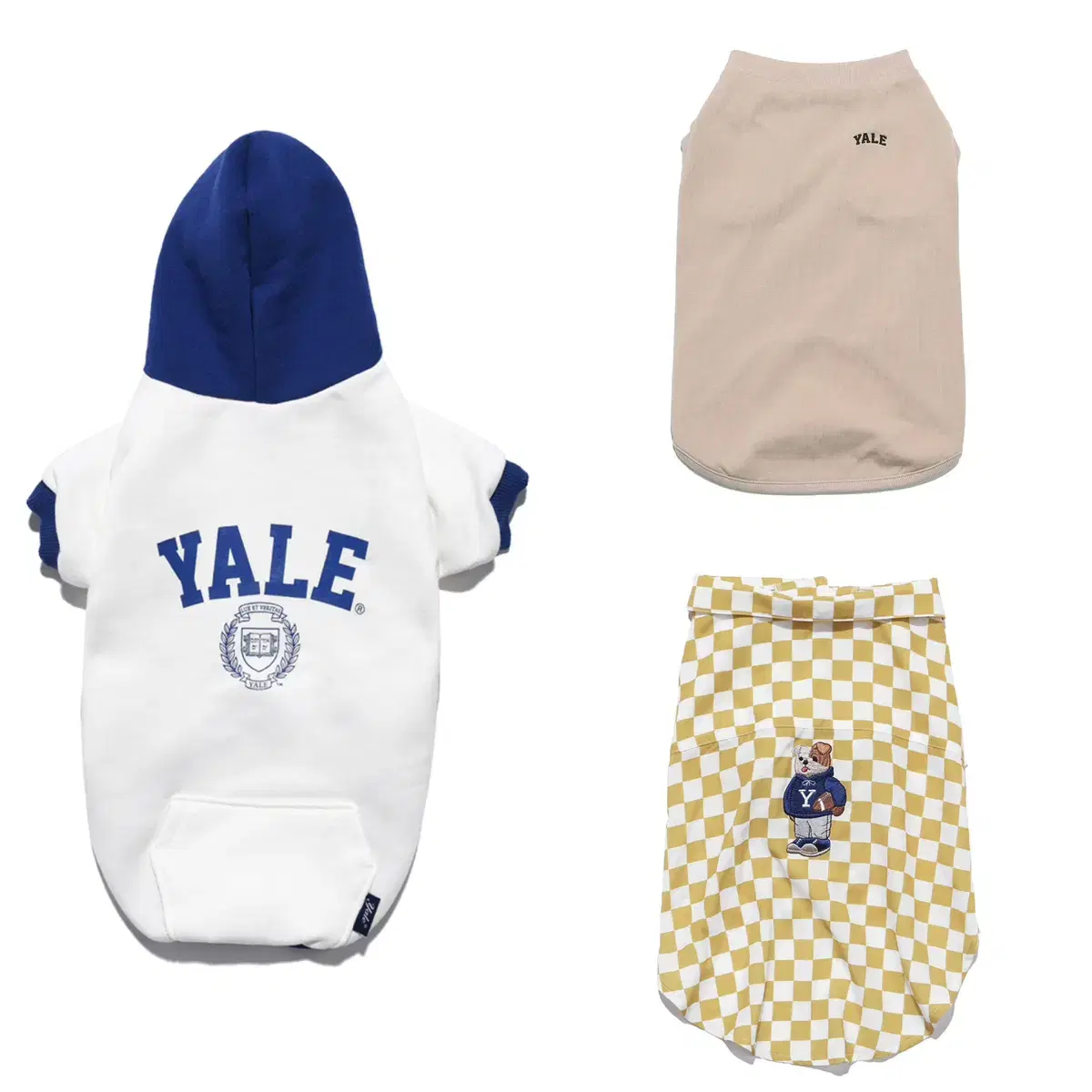 [새상품] YALE 예일 강아지옷 3벌 일괄XL (~2XL,12kg가능)