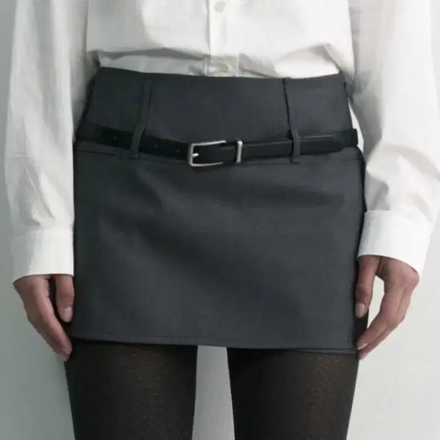 스튜디오테이블 mini pocket skirt pants gray