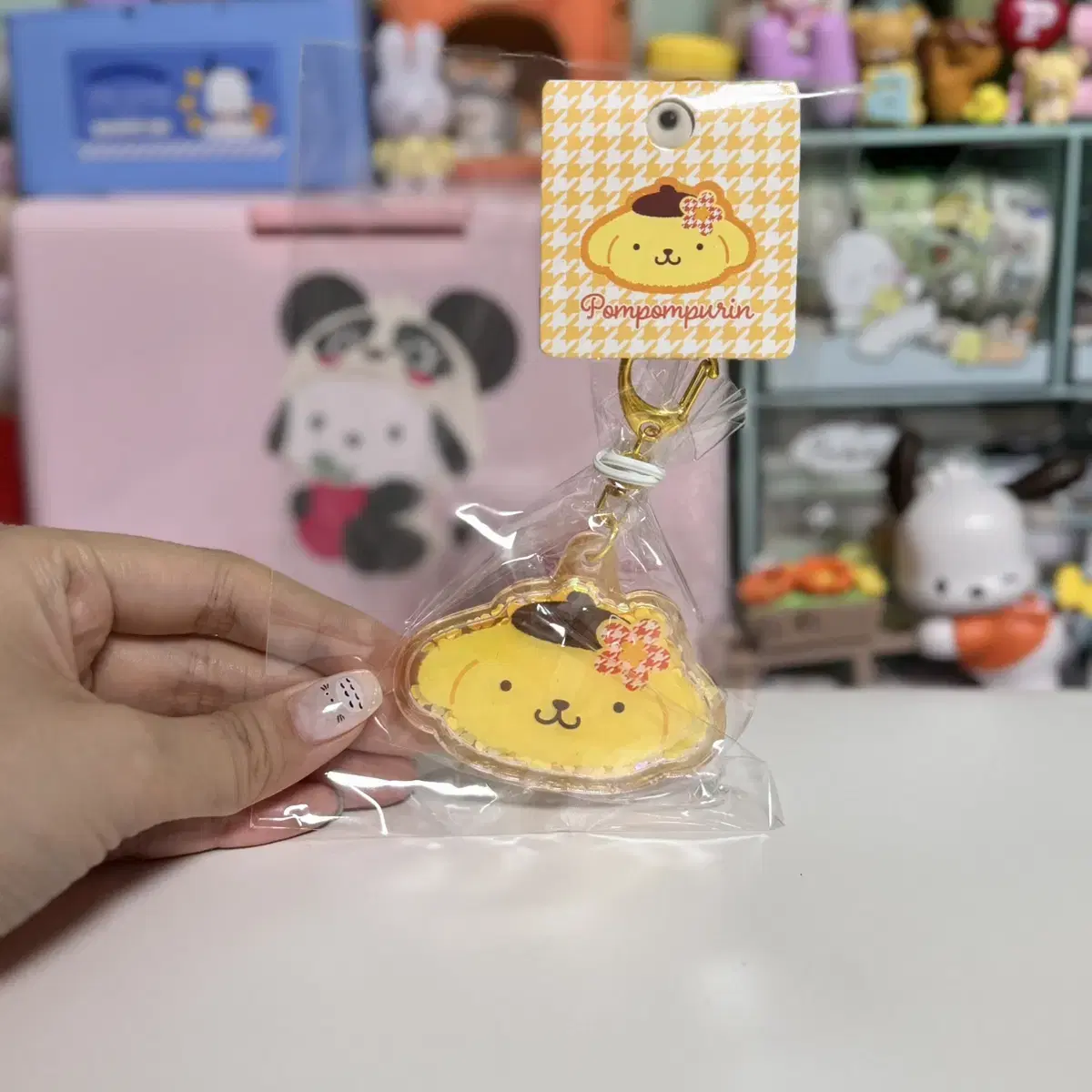 <새상품> Sanrio Pompompurin Shaka Shaka Keyring