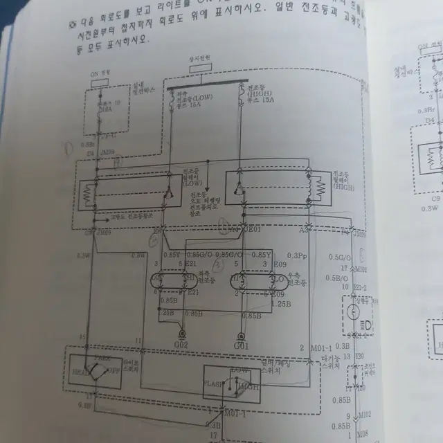 자동차 전기회로판독 실습