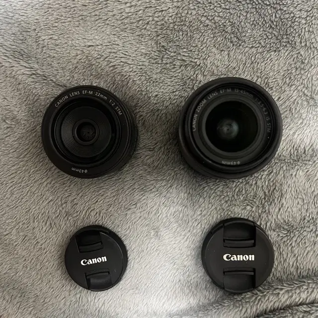 캐논 22mm, 15-45mm 카메라 렌즈