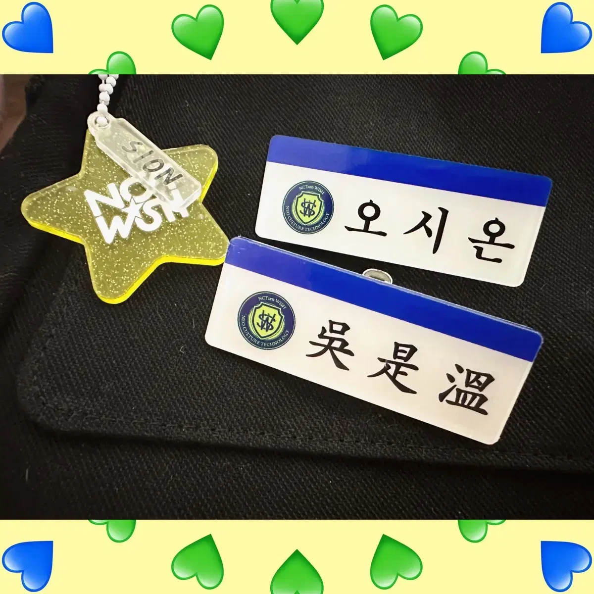 nct wish name badge acrylic u uushi kanji