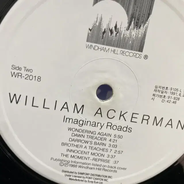 WILLIAM ACKERMAN  LP / AA3206