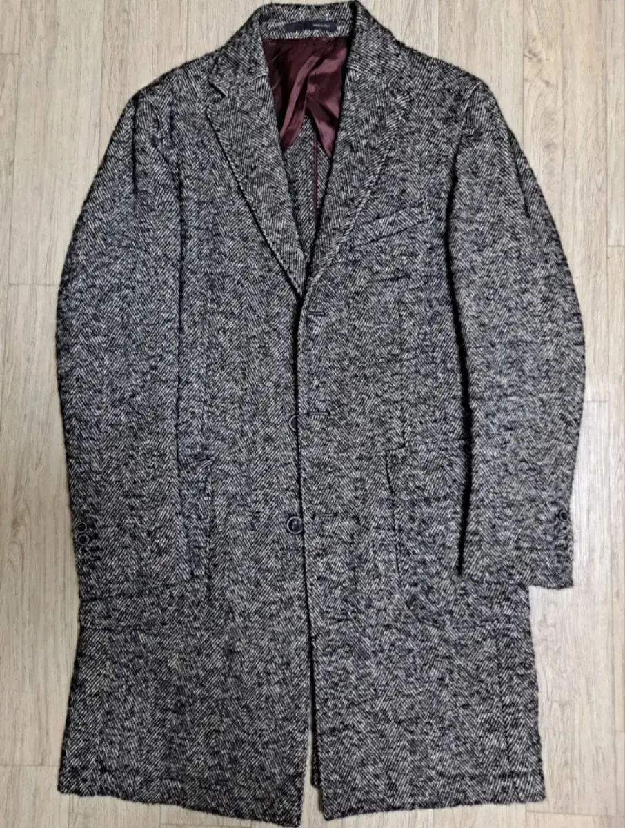 [48] 3-button sleeve real button coat made in italy