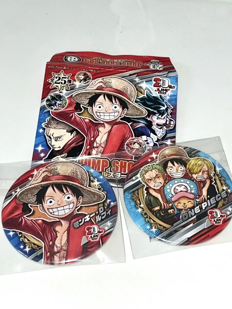 ONEPIECE Luffy Badge JUMP SHOP 20th Anniversary Badge