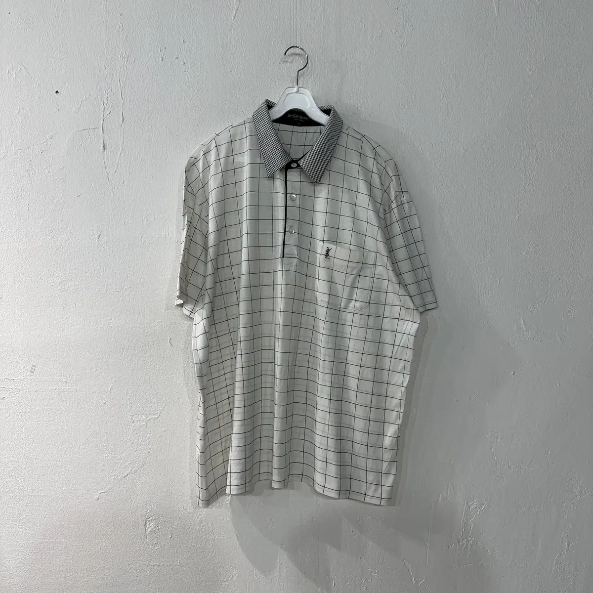 YSL Yves Saint Laurent Check Short Sleeve Karati 105