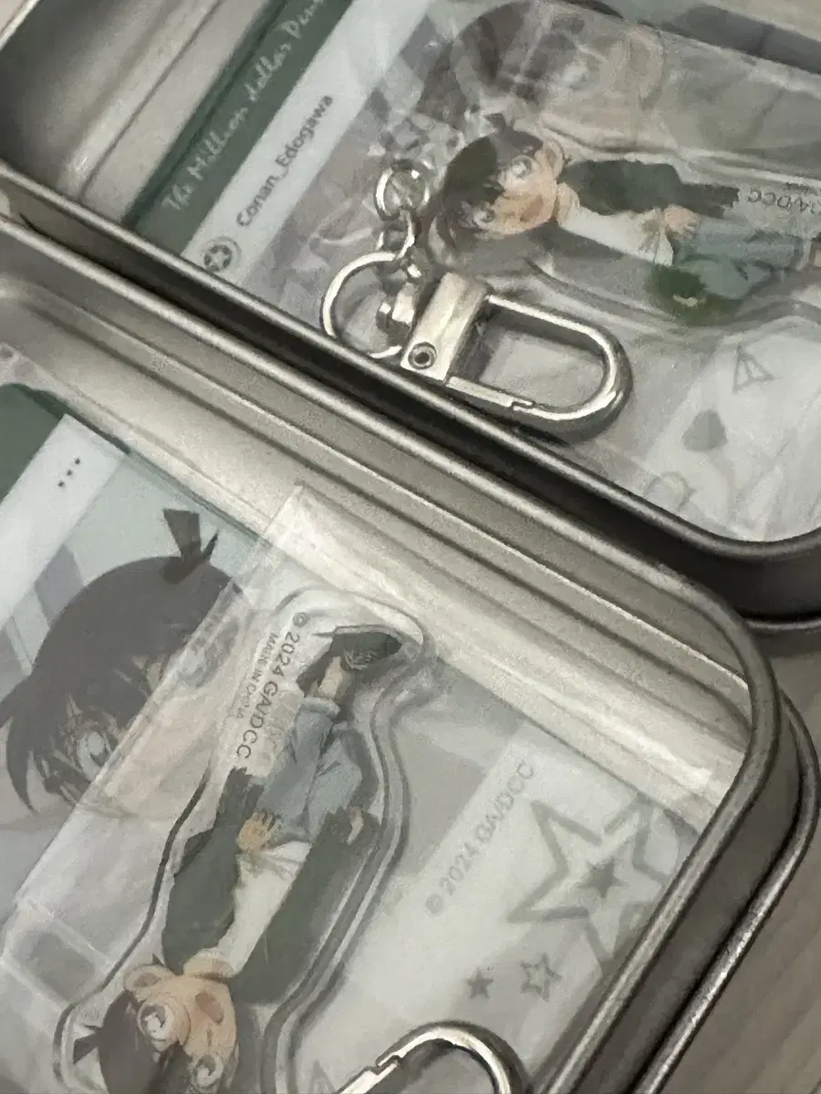 Detective Conan CGV merchandise package tin case photo card acrylic keyring