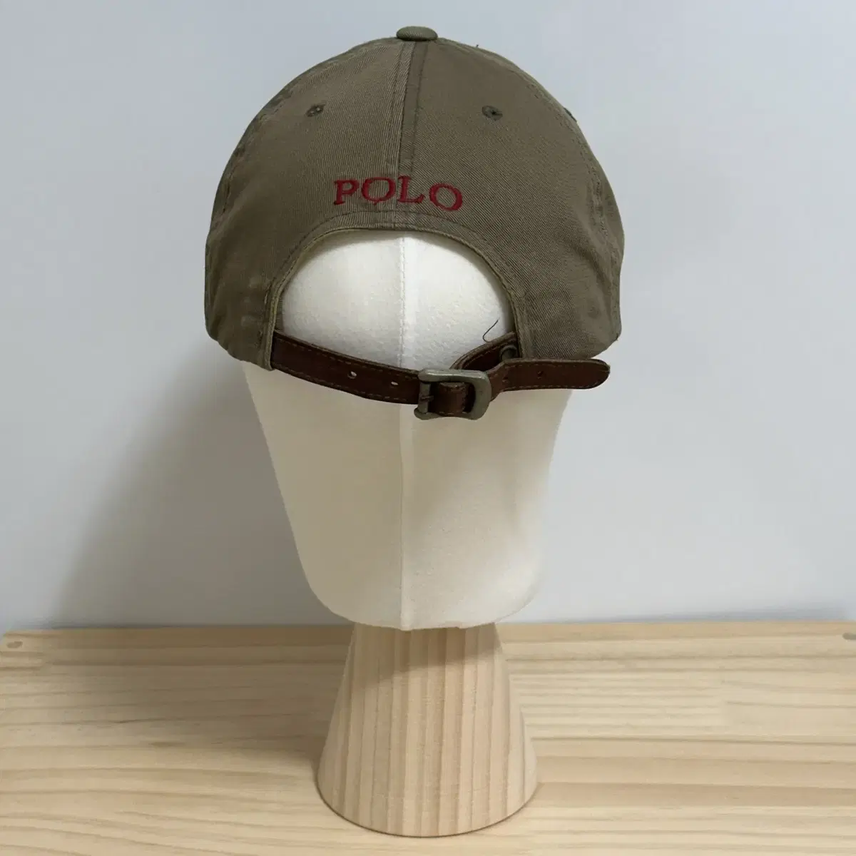 Polo Ralph Lauren 폴로랄프로렌 가죽스트랩 볼캡 올리브 색상