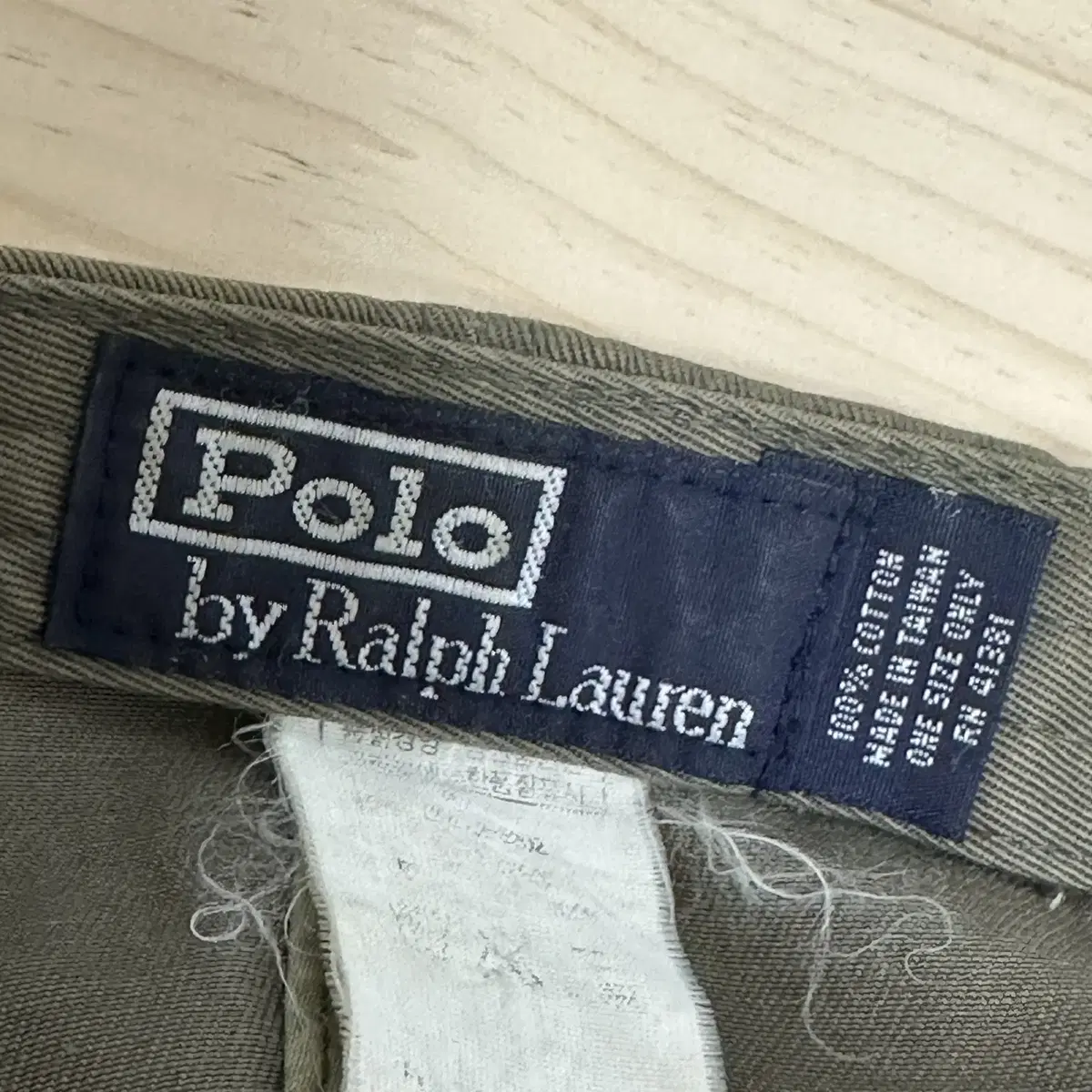 Polo Ralph Lauren 폴로랄프로렌 가죽스트랩 볼캡 올리브 색상