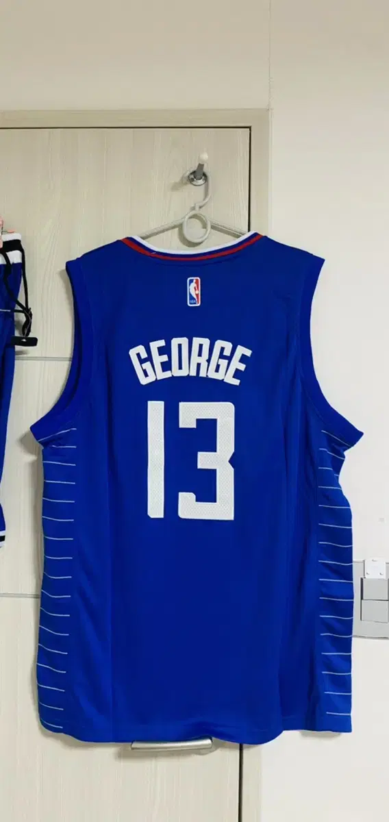 Paul George Men's Sleeveless XL Basketball Jersey NBA Jersey Blue