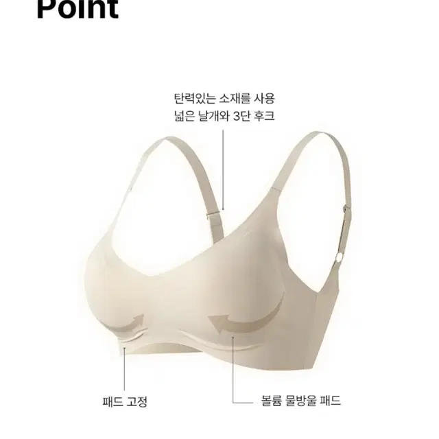 스파오 브라 노와이어 S사이즈 뉴트럴베이지