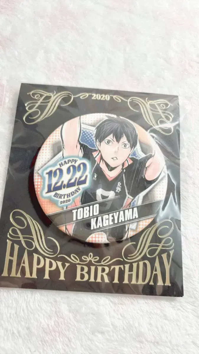 Dog feeding)Haikyuu Kageyama birthday Canbadge 2020 Rare