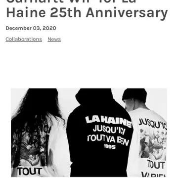 칼하트 WIP] (새상품) Carhartt WIP La Haine 비니 브랜드 중고거래