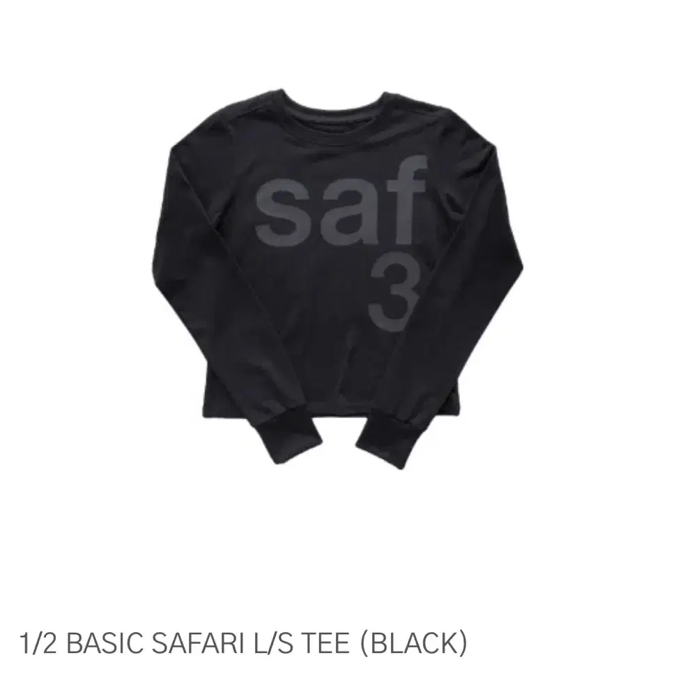 1/2 BASIC SAFARI L/S TEE (BLACK)