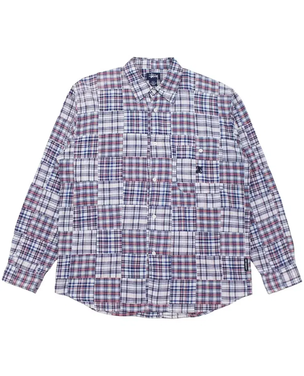 1990s Old Stussy Patchwork Shirt Vintage