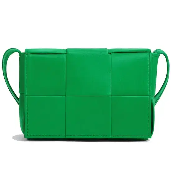 (NEW) Bottega Veneta Calfskin Mini Candy Cassette Bag Parquet Green