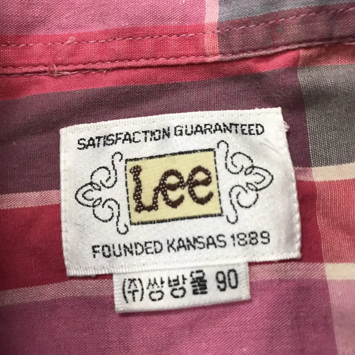 LEE 90s 반팔 웨스턴체크셔츠 [95-100]