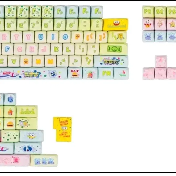 키캡 스폰지밥 키보드 캐릭터 동글동글 둥글둥글 둥근 SO 137