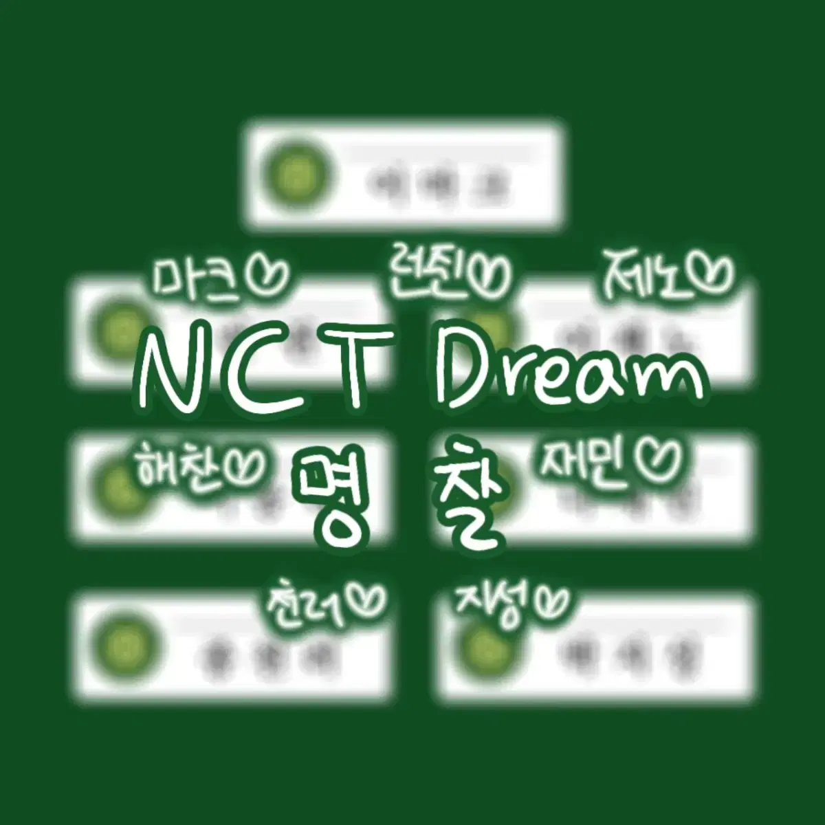 NCT Dream 명찰