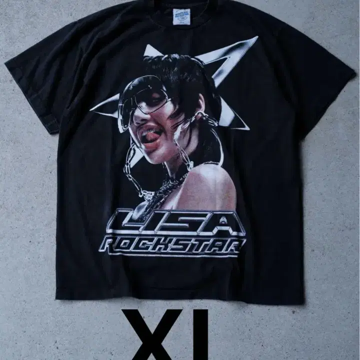 LISA ROCKSTAR Faded Black Tee anytee ①