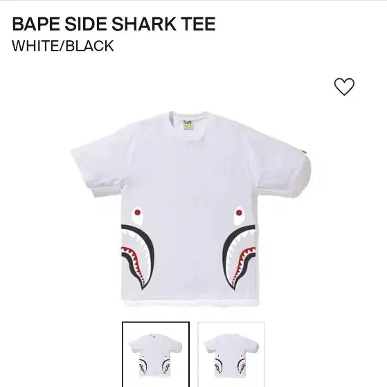 [L] A Bathing Ape 베이프 사이드 샤크 반팔 L