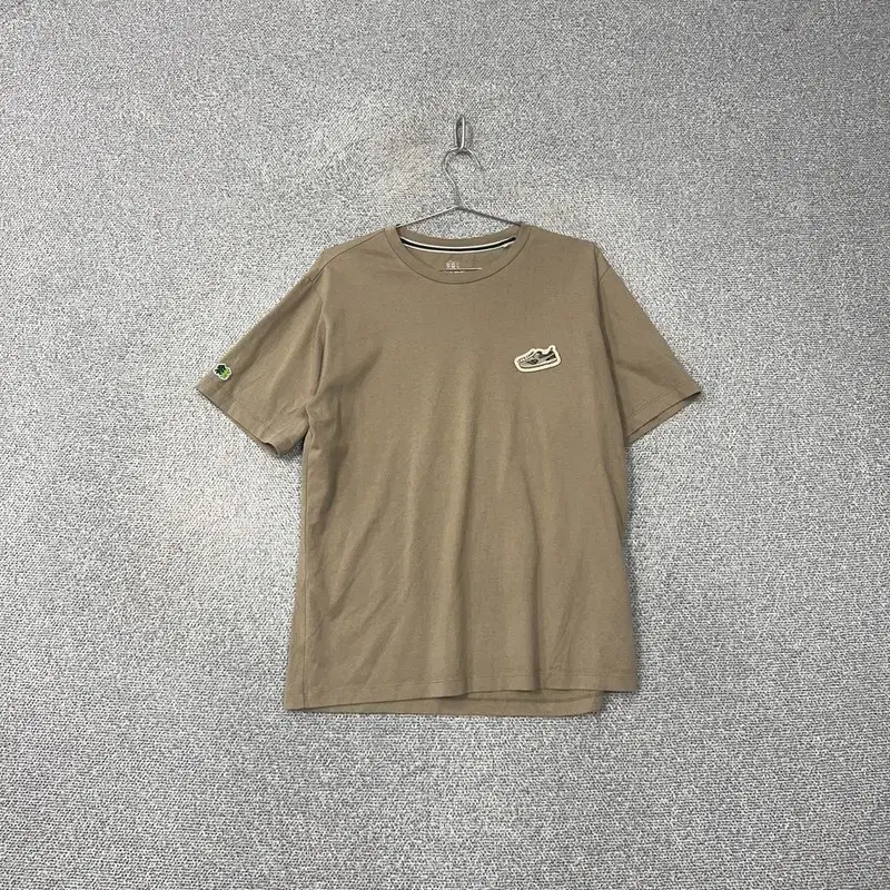 Kolon Sport Beige Logo Vahn Tee 100% Cotton