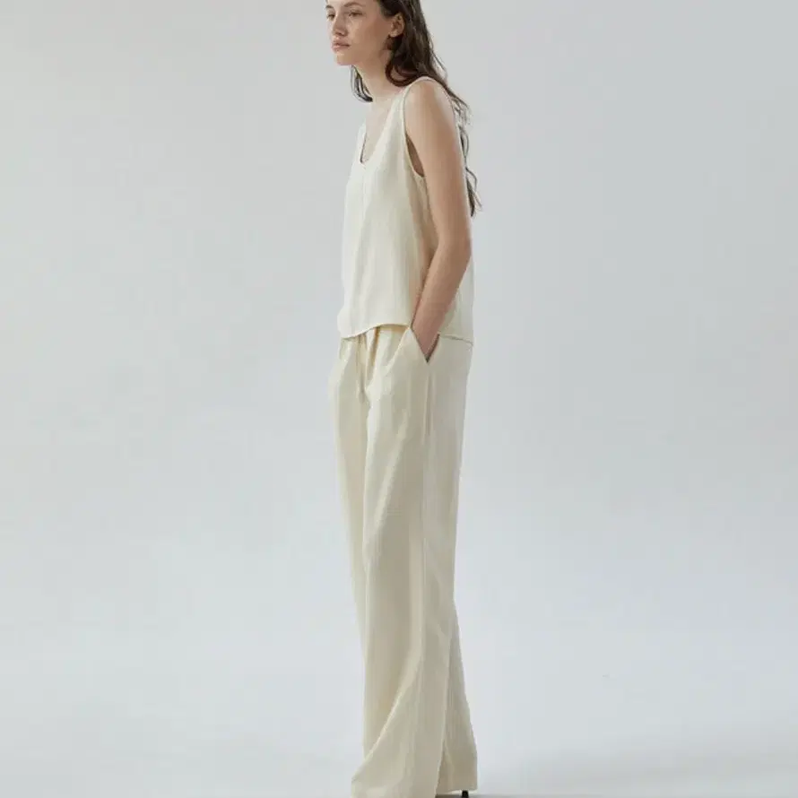 블루브릭 viscose string pants