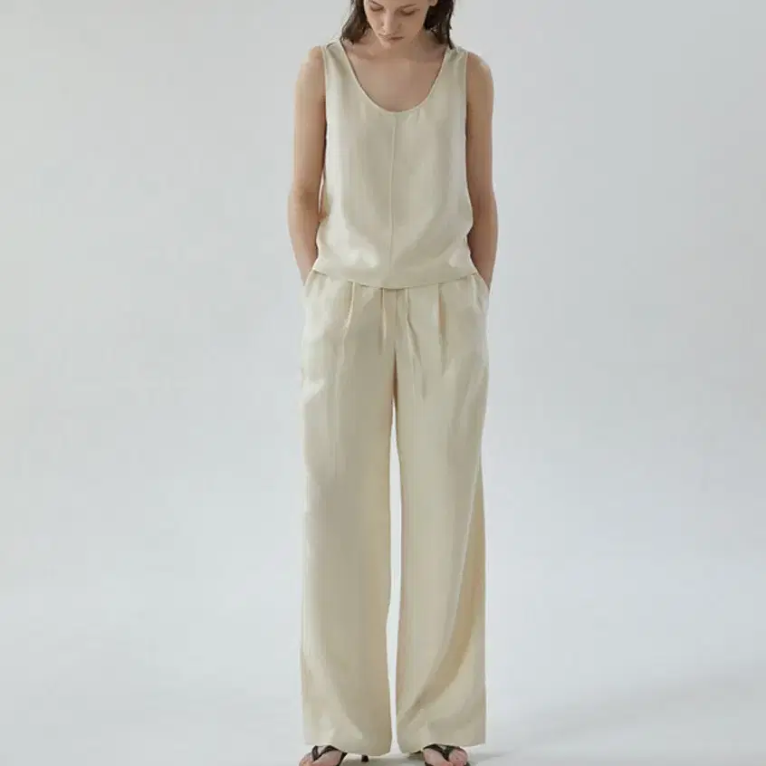 블루브릭 viscose string pants