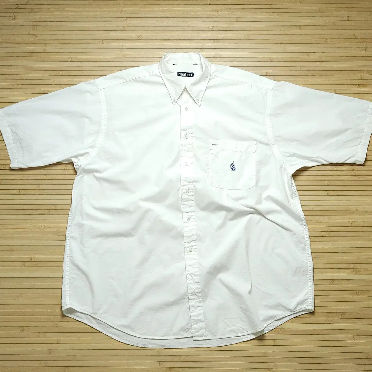 Vintage Nautica Big Size White Short Sleeve Shirt