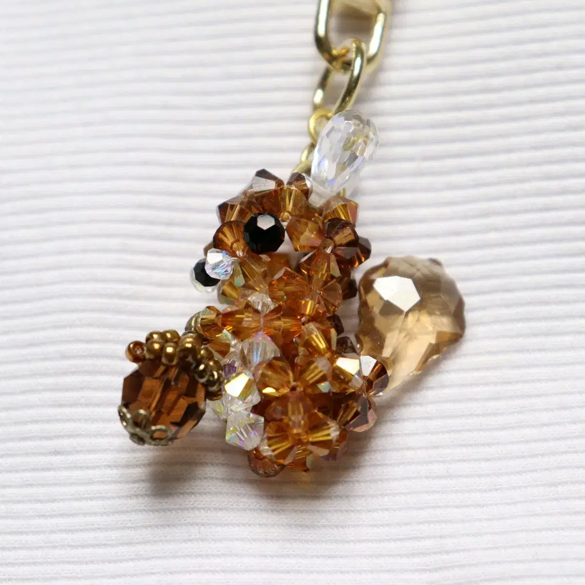 Swarovski Beaded Squirrel Keyring