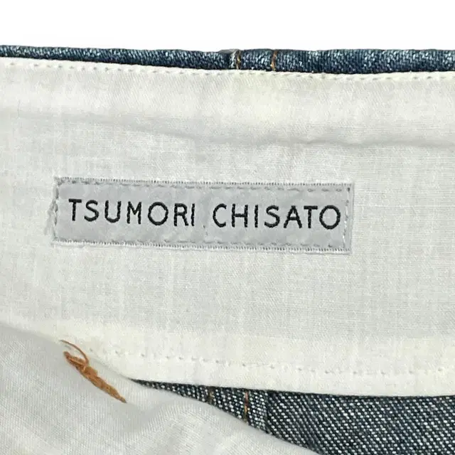 만원샵 tsumori chisato 벨티드 데님 와이드팬츠