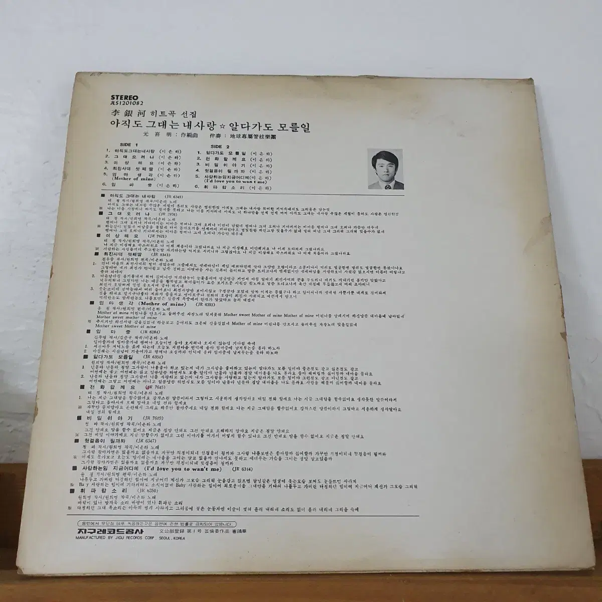 이은하 히트곡선집  LP  1976   아직도그대는 내사랑