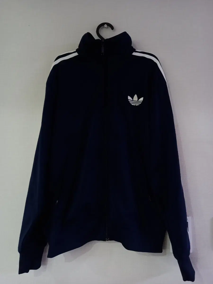 Adidas Firebird Navy Navy and White Track Top Jersey Jersey Zip-Up 110/XXL