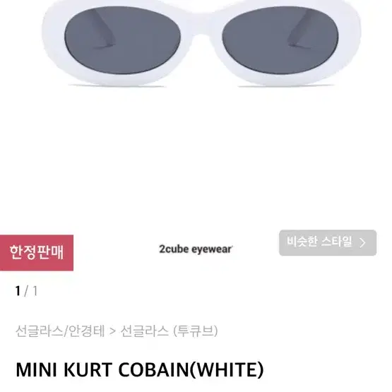 투큐브 선글라스(mini kurt cobain)