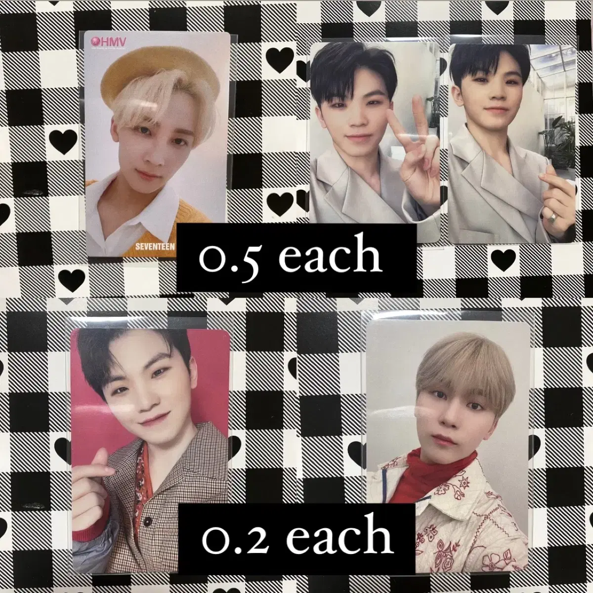 Sources)) seventeen jeonghan woozi seungkwan photocard wts in bulk