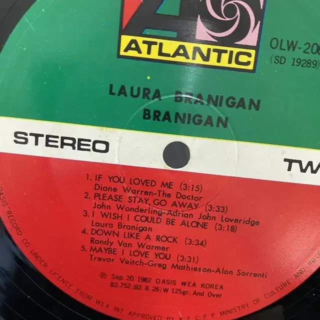 BRANIGAN LP / AA3261