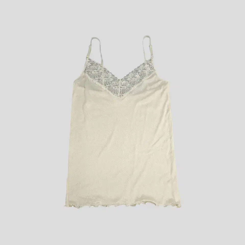 ANCY Cream Ivory Lace Floral Pattern Y2K Bustier Sleeveless Minxo