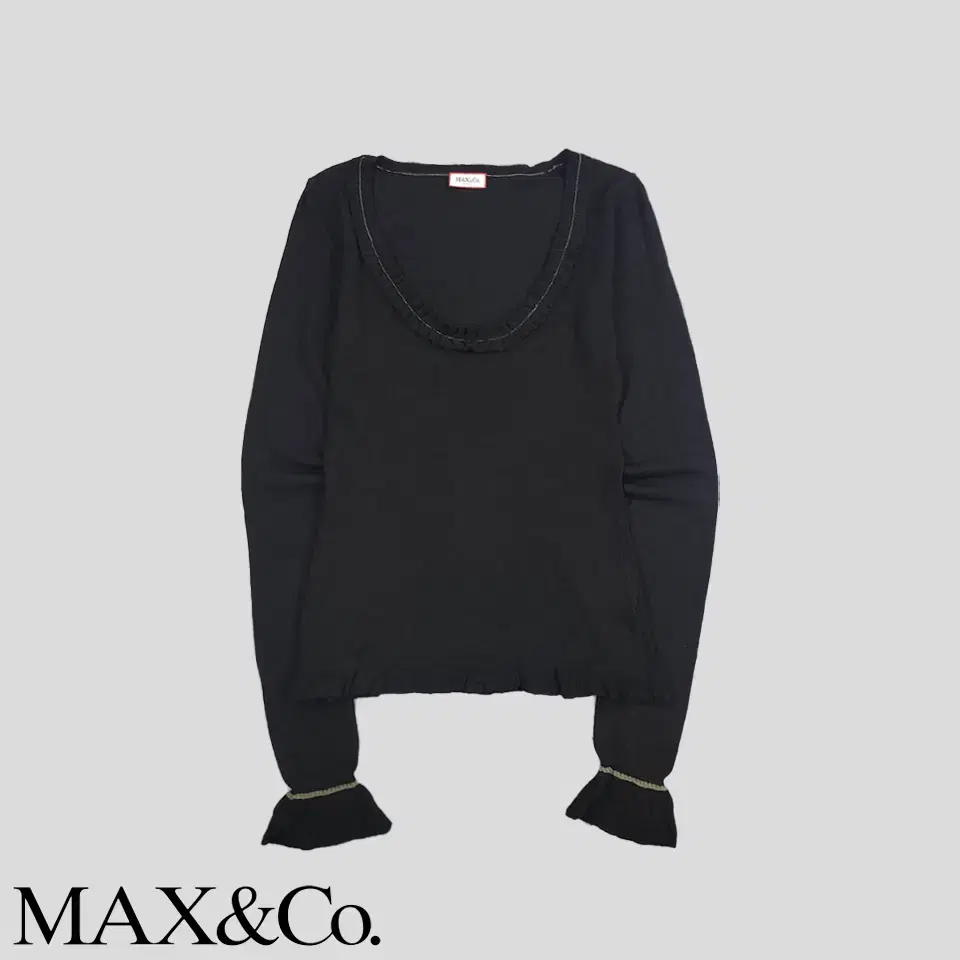 Max Mara MAX & Co Max & Co Trickot black khaki with green stitching