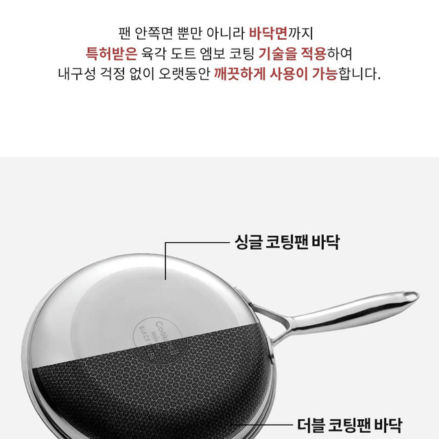 쿡셀 통3중 더블코팅 IH 사각멀티팬 32cm