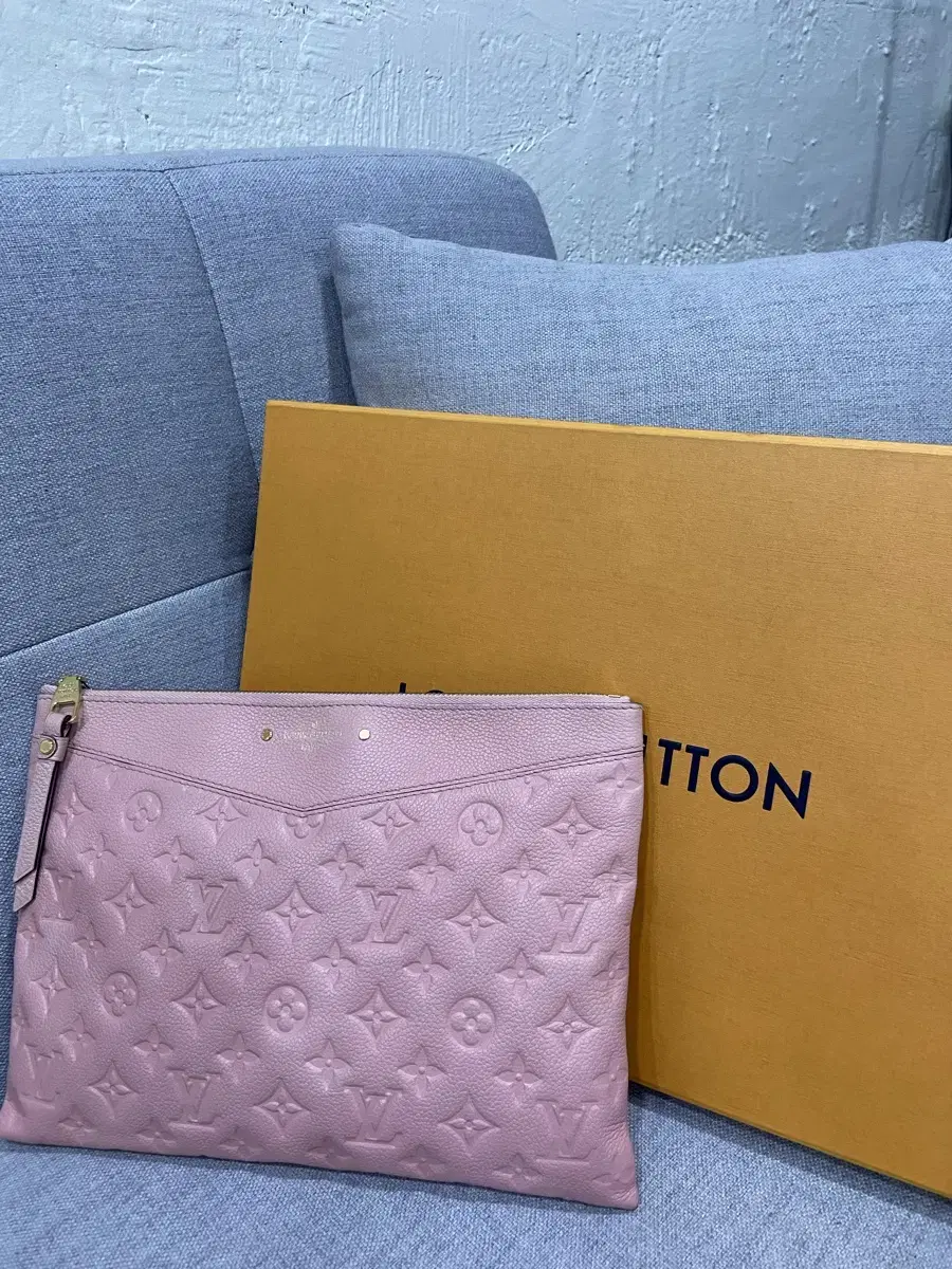 Louis Vuitton Empreinte Clutch Bag Pink