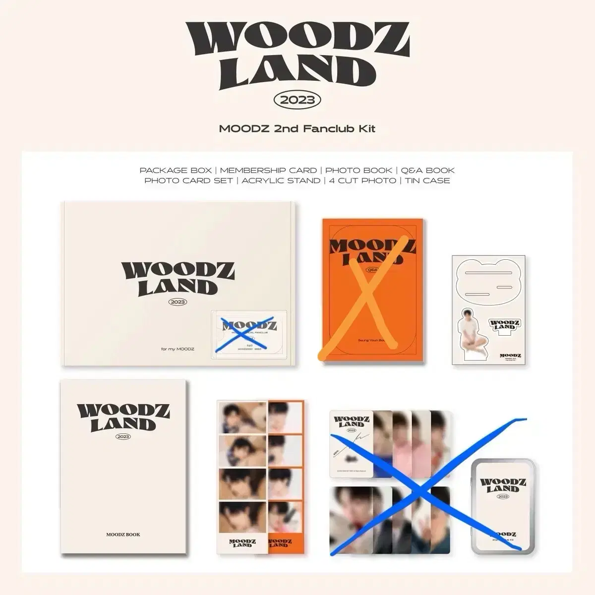 조승연 우즈 WOODZ 무즈 2기 팬클럽 키트 포토북 아크릴 스탠드 네컷