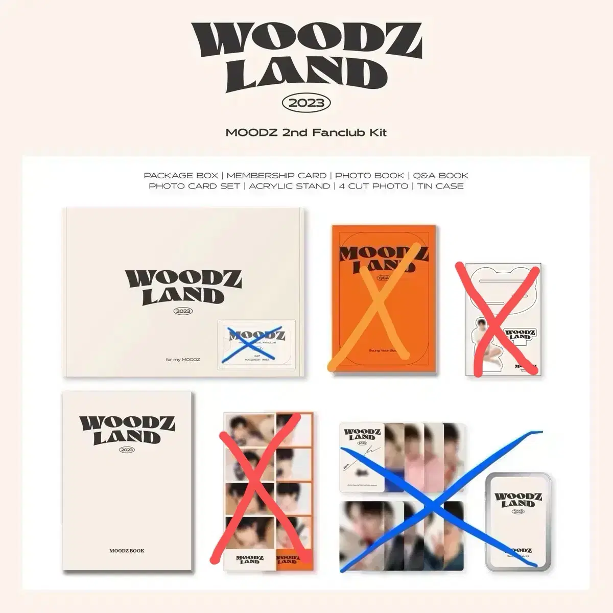 조승연 우즈 WOODZ 무즈 2기 팬클럽 키트 포토북 아크릴 스탠드 네컷