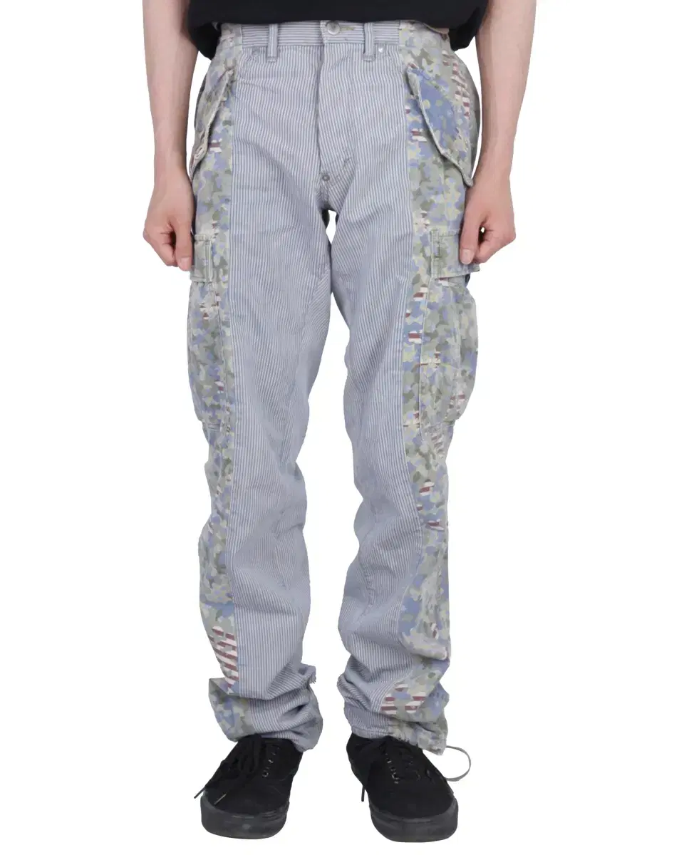 [OS] Miharayasuhiro Bondage Camo Stripe Pants